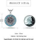wholesale 925 Sterling Silver Turquoise Saint Michael Guardian Angel Medal Pendant Necklace Catholic s for Men & Women-0-1