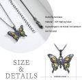 wholesale 925 Sterling Silver Opal Butterfly Pendant Necklace for Women Gifts for Her Valentines Day Jewelry-0-3