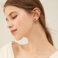 wholesale 925 Sterling Silver Gold Plated Celtic Knot Crescent Moon Black Onyx Stud Earrings-0-3
