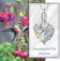 wholesale Sterling Silver Hummingbird Urn Necklace for Ashes Keepsake-0-10