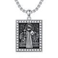 wholesale 925 Sterling Silver St. Benedict Pendant Necklace  with Cubic Zirconia - Religious Jewelry for Men & Women - Christmas Gift Idea-0-0