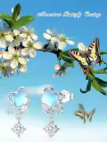 TOUPOP Sterling Silver Moonstone Butterfly Stud Earrings Dainty Jewelry Gifts-0-3