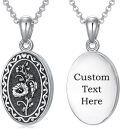 wholesale  Sterling Silver 12 Month Birth Flower Photo Locket Necklace Jewelry Gift -0-60