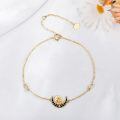 wholesale 14k Gold Moon And Mushroom Bracelet-0-1