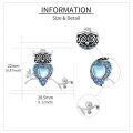 wholesale 925 Sterling Silver Owl Pendant With Heart Moonstone And Blue Enamel Design On Branch Necklace-0-4