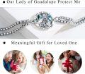 wholesale 925 Sterling Silver Our Lady of Guadalupe Protection Charm Bracelet for Women Men -0-2
