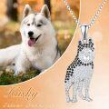 wholesale Gold 925 Sterling Silver Boxer Dog CZ Pendant Necklace for Pet Lovers-0-6