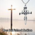 wholesale Nail Cross Necklace For Men Sterling Silver Nail Cross Pendant Religious Faith Christian Jewelry Birthday Christmas Gifts For Men Women Dad Husband Son Friend -0-4