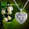 wholesale 925 Sterling Silver Heart Locket Necklace With Purple Crystals And Photo Insert-0-3