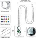 wholesale 925 Sterling Silver & Birthstone Heart Infinity Pendant Necklace for Women, Hypoallergenic Romantic Gift-0-5