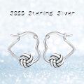 wholesale 925 Sterling Silver 3D Volleyball Design Huggie Hoop Earrings for Women and Girls Gift Ideas-0-5