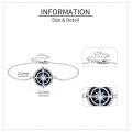 wholesale 925 Sterling Silver Compass Moonstone Bracelet-0-4