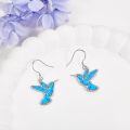 wholesale 925 Sterling Silver Hummingbird Necklace Wholesale Turquoise Inlay-0-45