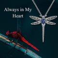 wholesale Sterling Silver Stone Dragonfly Urn Necklace for Ashes w Filling Tool-0-88