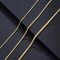 wholesale 925 Sterling Silver & 14K Gold Plated Round Chain - Exquisite, Delicate, Shiny, Comfortable, Hypoallergenic Jewelry for Men & Women-0-1