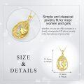 wholesale Sterling Silver Yellow Gold Plated Gemstone Tree of Life Pendant Necklace-0-39
