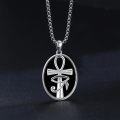 wholesale 925 Sterling Silver Egyptian Ankh Eye Of Horus Pendant Necklace-0-5