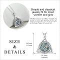 wholesale 925 Sterling Silver Celtic Knot Viking Triangle Amulet Protection Pendant Necklace for Women-0-2
