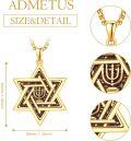 wholesale Gold 925 Sterling Silver Star of David Pendant Necklace with Chain - Jewish s for Men-0-1