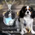 wholesale 925 Sterling Silver Moonstone Dog Pendant Necklace Wholesale for Women - Memorial s-0-3