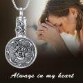 wholesale TOUPOP Oxidation Rose Urn Ashes Necklace For Women Sterling Silver Cremation Jewelry Necklace Necklace That Hold Ashes -0-1