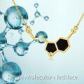 wholesale 925 Sterling Silver Serotonin Molecule Pendant Necklaces Minimalist Chemistry Gifts for Women-0-23