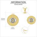 wholesale 14K Gold Round Evil Eye Pendant Necklace with Chain for Women Girls-0-4