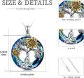 wholesale 925 Sterling Silver Crystal Sunflower Tree of Life Pendant Necklace for Women Mom Wife Gifts-0-3