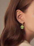 wholesale Gold-Plated 925 Sterling Silver Tree of Life Green Jade Drop Earrings for Women-0-5