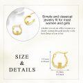 wholesale 10K Gold Piglet Floral Hoop Earrings - Fine for Women & Girls-0-4