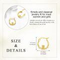 wholesale 10K Gold Piglet Floral Hoop Earrings - Fine for Women & Girls-0-4