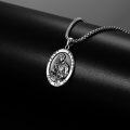 wholesale 925 Sterling Silver Saint Gerard Protection Amulet Necklace for Men with 2.5mm 22+2 Rolo Chain -0-2
