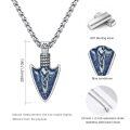 wholesale 925 Sterling Silver Arrowhead Pendant Necklace Blue Sandstone Viking Valknut Celtic Knot-0-5