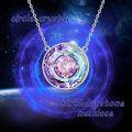 wholesale TOUPOP Christmas Gifts For Mom Women Necklace Sterling Silver Circle Necklaces For Women Crystal Pendant Birthday Mother's Day Jewelry Gifts For Mom Wife Her (b-vitrail Light-10-october-tourmaline) -0-7