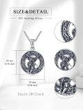 wholesale 925 Sterling Silver Saint Michael Archangel Medal Pendant Necklace for Women and Men-0-1