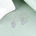 wholesale 925 Sterling Silver White Fire Opal Butterfly Wing Drop Earrings Gift for Her-0-1