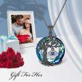 wholesale Sterling Silver Crystal Evil Eye Tree of Life Pendant Necklace - Gold Plated-0-34