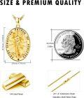 wholesale Gold 925 Sterling Silver St Sebastian Athletes' Protection Medal Necklace Pendant-0-4
