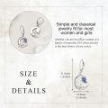 wholesale 925 Sterling Silver Purple Blue Enamel Butterfly & White Daisy Drop Earrings for Women Girls Gift-0-4