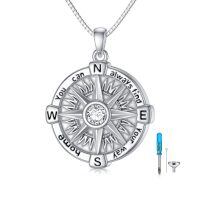 TOUPOP Sterling Silver Sunflower Cremation Pendant Necklace for Ashes Memorial Jewelry-undefined