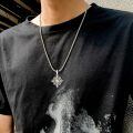 wholesale 925 Sterling Silver Viking Vegvisir Compass Rune Pendant Necklace Oxidized Two Tone Finish-0-1