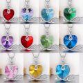 wholesale Sterling Silver Heart Crystal Stethoscope Necklace for Nurse Doctor Women-0-33