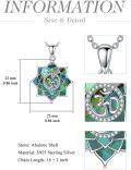 wholesale Lotus Necklace Sterling Silver Abalone Lotus Flower Necklace For Women Yoga Om Necklace Jewelry Gifts For Women Sister Grandma Nana Anniversary -0-3