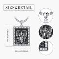 wholesale St Michael Necklace For Men 925 Sterling Silver Saint Michael Pendant Patron Necklace Protection Catholic Jewelry Christmas Gift For Him Her Boyfriend Girlfriend Husband Wife -0-1