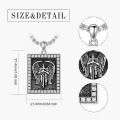TOUPOP 925 Sterling Silver Saint Michael Pendant Necklace-0-1