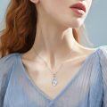 wholesale 925 Sterling Silver Sloth Moonstone Teardrop Pendant Necklace Rose Gold Tree Star Design-0-2