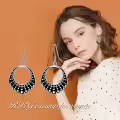 TOUPOP Sterling Silver Dissent Collar Dangle Earrings RBG Gifts-0-1