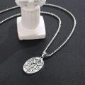 wholesale 925 Sterling Silver St Peregrine Medal Prayer for Us Pendant Necklace-0-1
