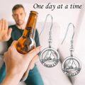 wholesale 925 Sterling Silver Triangle Crystal Dangle Earrings - One Day at A Time Sober Gifts for Her-0-4