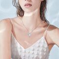 wholesale 925 Sterling Silver Blue Moonstone Star & Crescent Moon Pendant Necklace for Women Gifts-0-2